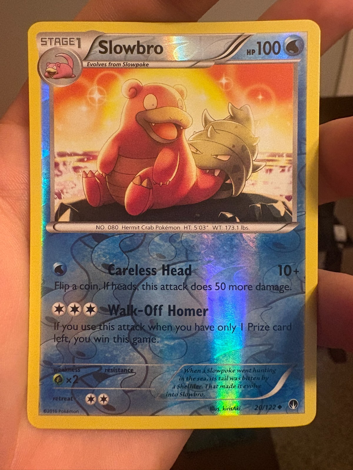 Slowbro 20/122 Uncommon BREAKpoint Pokemon Reverse Holo Near Mint