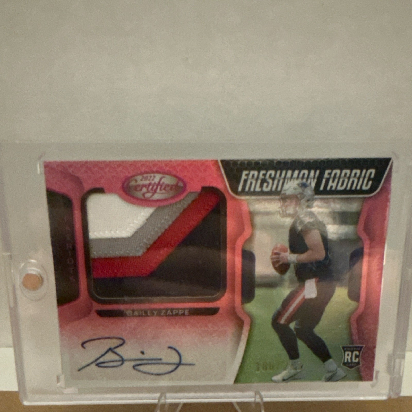 Bailey Zappe Panini Certified #221 Signature Jersey-Mirror Pink