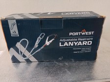 Portwest FP22 Adjustable 2m Restraint Lanyard with Scaffold Hook & Carabiner