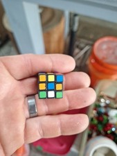 Mini Rubik's Cube-3x3x3-1.25 inches Excellent Condition