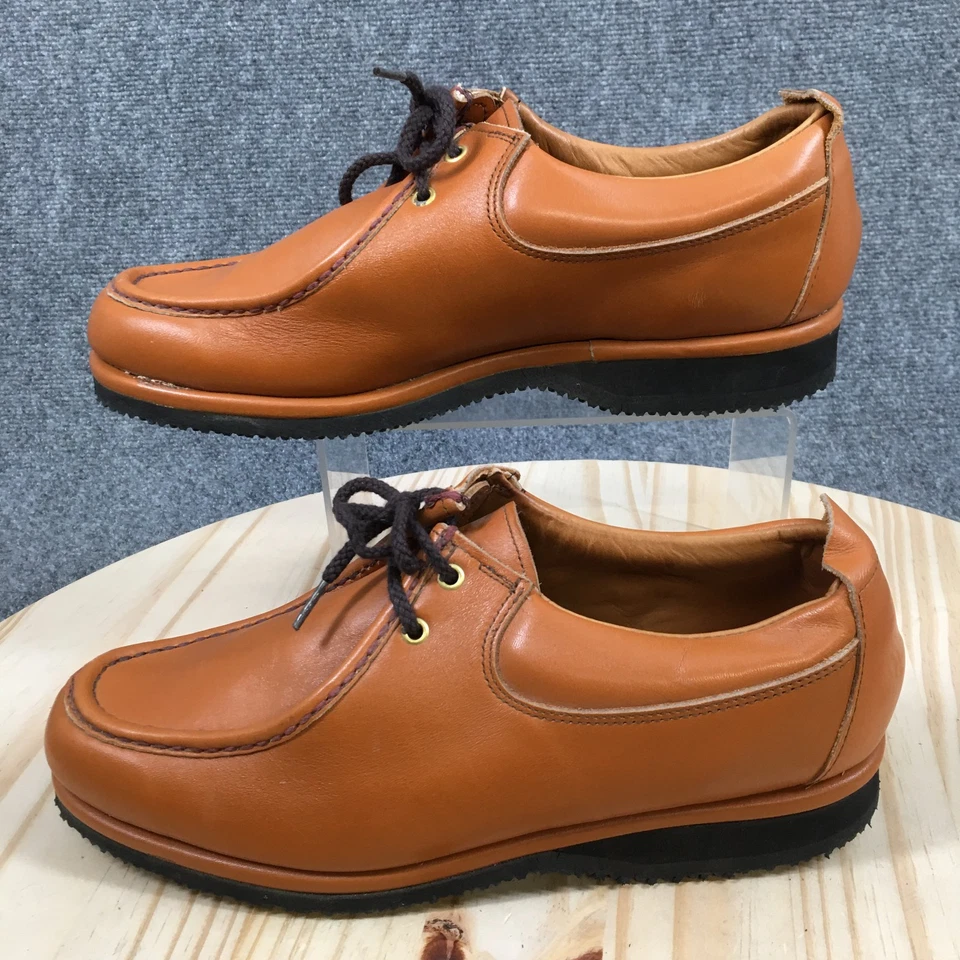 Zapatos Dexter Para Hombres 9 M Con Cordones Cómodos Cuero Marrón Sin usar, Punta Baja Informales Foto 4 de 4