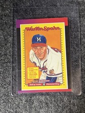 Donruss 1989 Donruss - Warren Spahn #588 Milwaukee Braves Diamond King HOF