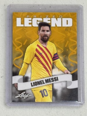  Lionel Messi Prized Legend #16 1/1 Gold  Special Release'' With Blank Back
