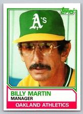 1983 Topps - #156 Billy Martin | Oakland Athletics NM