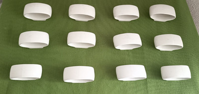 50 Serviettenringe oval Maxwell & Williams Serviettenhalter Porzellan weiß