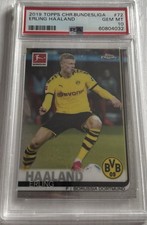 Topps 2019-20 Chrome Bundesliga Erling Haaland #72 PSA 10 Rookie Card. rookie card picture