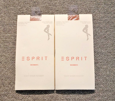Vintage ESPRIT Silky Sheer Hosiery Control Top Panty C/D RARE FIND NIB! SET OF 2