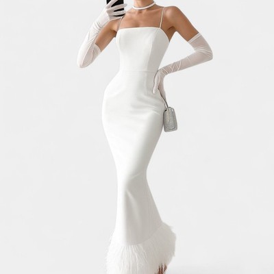 knee length dresses for ladies Liana Midi Dress - White