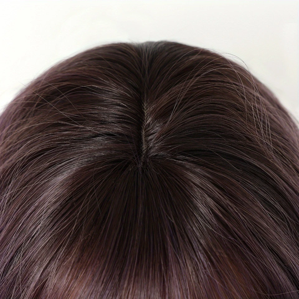 Парик 12 дюймов Ombre фиолетовый короткий кудрявый парик синтетические волосы парик термостойкий парик Bob ежедневно - Изображение 4 из 4