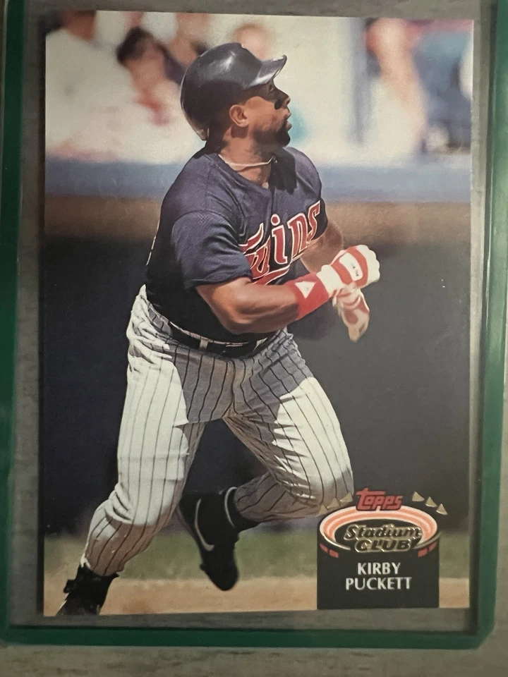 1992 Stadium Club Kirby Puckett #500 –CGZ Est PSA 7 –Wrong DOB Error – NM - Image 2 of 3