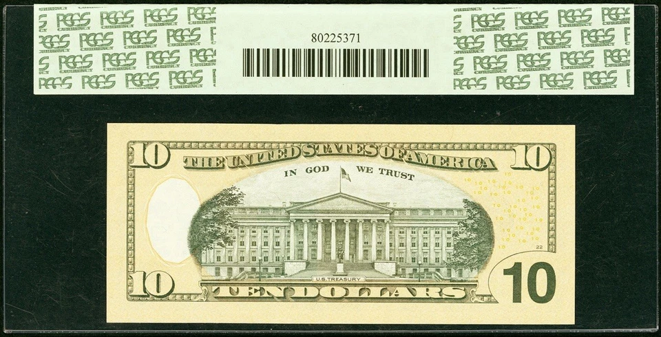 2004 A $10 Dollar Star Note Federal Reserve Boston PCGS 65 PPQ Serial 01786602* - Image 2 of 2