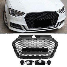 Kühlergrill Wabengrill Grill Für 2016-2020 Audi A3 8V Facelift außer RS3 Schwarz