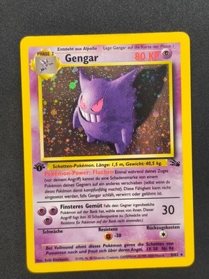 First Edition Retro Pokémon Card Jungle Edition Gengar Extrem Rare Fartswirl  