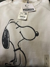 NWT Uniqlo PEANUTS UT Sweatshirt Unisex Light gray Large