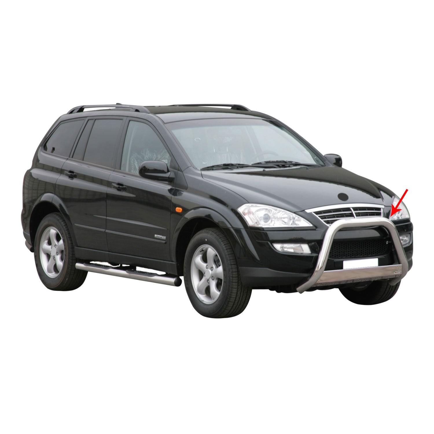 Pare-buffle SsangYong Kyron 2007-2014 tube acier gris 63 mm