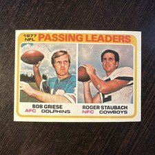 1978 TOPPS #331 PASSING LEADERS GRIESE / STAUBACH NM *Hot Corner Vintage* C