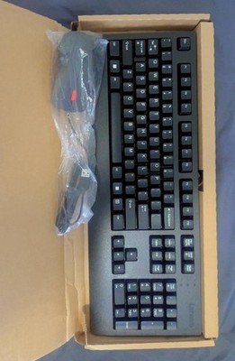 Lenovo Wired USB Keyboard Mouse Bundle, English QWERTY, Black