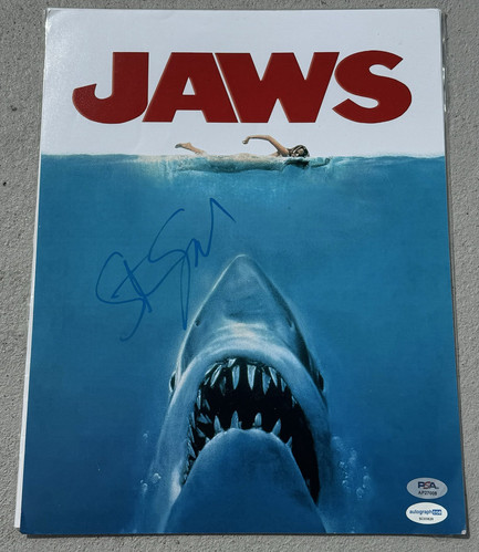 Steven Spielberg signed handsigniert 11x17 Jaws Cover Foto PSA/DNA original