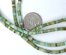 4x2mm Chrysoprase Heishi Gemstone Beads 8-Inch Strand