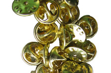 Metal Gold color Butterfly Push On Pin Backs 25 Pieces of