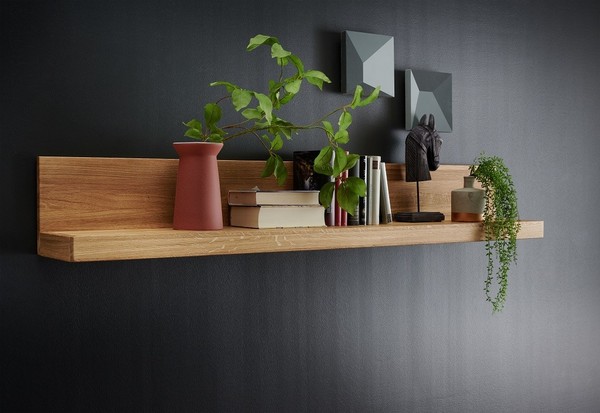 Wandboard Wandregal 170Cm Massivholz Wildeiche Eiche GeöLt Neu Ovp!!-image
