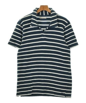 OUTERKNOWN Polo Shirts BluexNavyxWhite(Border) (Approx. M) 2200700543243