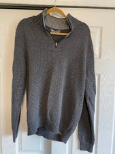 Eddie Bauer 1/4 zip mock neck cotton sweater  Mens Large Tall 