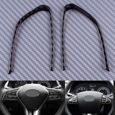 Carbon Fiber Steering Wheel Button Frame Trim Fit for Infiniti Q50 Q50L 2018-19