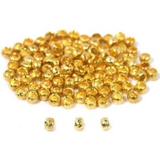 100 Crimp Beads Brass Beading Stringing Jewelry Parts 2mm x 1mm