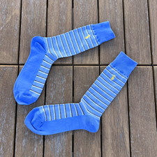 Polo Ralph Lauren Men blue stripe trouser socks size 10-13