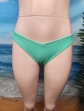 NWT Cupshe One Piece Bikini Bottom Size Extra Small Green Aqua