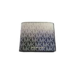 Michael Kors Cooper Billfold ID Wallet Bifold Black Multi MK Ombre Logo