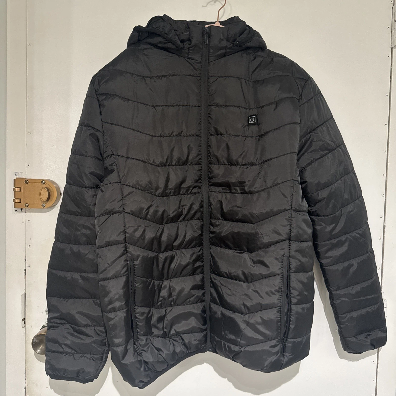 Heated Jacket Intelligent Thermostatic Electric Heating Hooded Coat Size XL
