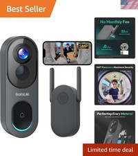 5MP Wireless Video Doorbell Camera,180 Head-to-Toe View, AI Motion Detection...