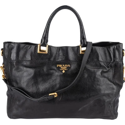 Prada Soft Calf Leather Tote Handbag Tasche - Bild 1 von 4
