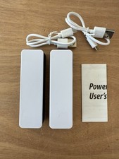 2pack Power Bank Mini Small 2200 mAh For Phone And USB White