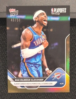 Shai Gilgeous-Alexander - 2025-26 NBA Topps NOW Card 276 Gold Foil #/50