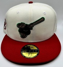 New Era 59FIFTY Padres Swinging Friar Hat 7 3/4 Cream Red Mexico Patch