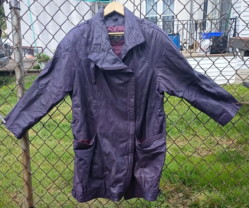 DEERSKIN TRADING POST WOMEN'S LEATHER JACKET SIZE 16 COLOR PURPLE/PLUM KOREA 