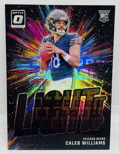 Caleb Williams [Black Pandora] #1 2024 Panini Donruss Optic Light It Up card