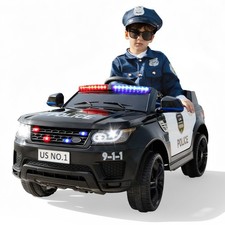 12V Electric Kids Ride on Police Car with Remote Control,Siren, Music
