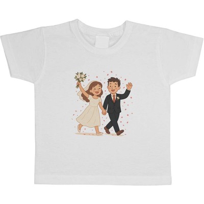 Kinder-/Kinder-T-Shirts Baumwolle ''Happy Wedding Couple'' (TS056044)