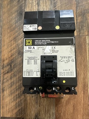 Square D FH36050 50 A 600V 3 Pole I-Line Circuit