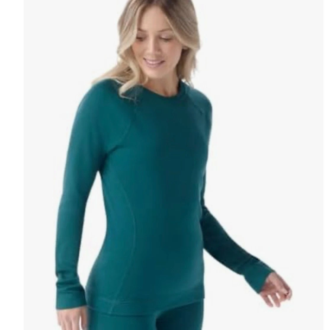 Smartwool Classic All-Season Merino Base Layer Sz XS Long Sleeve Emerald Green