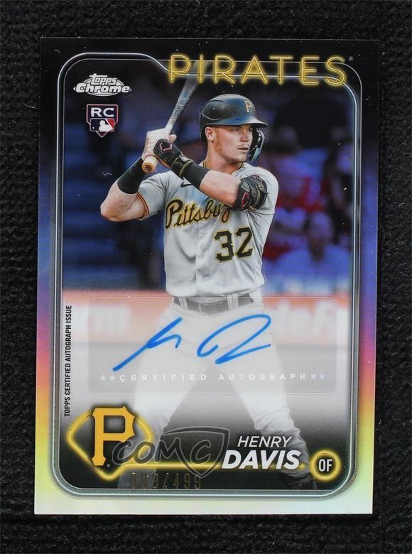 2024 Topps Chrome Update Auto Refractor /499 Henry Davis #AC-HD Auto 0ca0