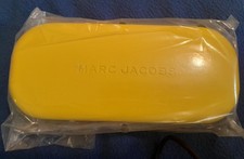 The Marc Jacobs Sunglasses Eyeglasses Case Yellow Leather Hard Shell w cloth