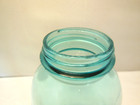 VINTAGE AQUA BLUE BALL PERFECT MASON HALF GALLON FRUIT JAR, NOS ZINC LID #QA — photo 6