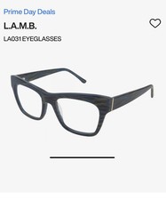 L.A.M.B. LAMB NAVY/ BLUE flicks of yellow EYEGLASSES 50-18 135 frames only