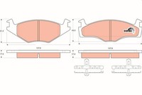 Bremsbelagsatz Scheibenbremse Cotec TRW GDB1219 FüR VW Polo Seat Ibiza Cordoba 3