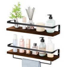 Bathroom Shelves with Towel Bar,Floating Shelves for Bathroom, Kitchen, Bedro...